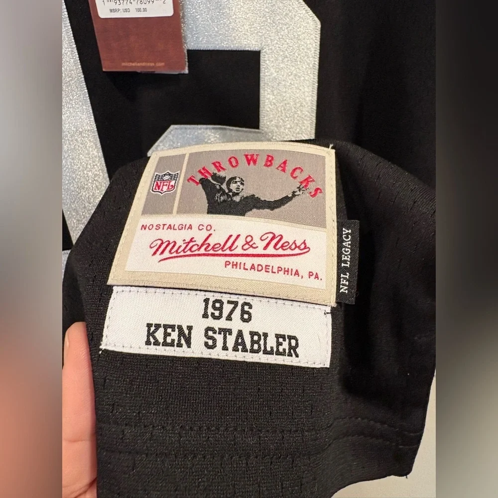 Mitchell & Ness Ken Stabler Oakland Raiders Legacy Jersey Youth Size XL-18/20